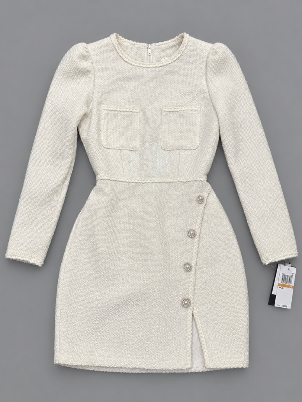 City Studio Ivory Tweed Mini Dress – Size 3/4 (S) – NWT